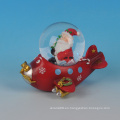 Globo encantador de la nieve de la resina del diseño de Santa para la Navidad